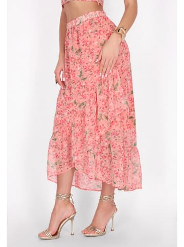 faina Women Skirt in coral multicolor