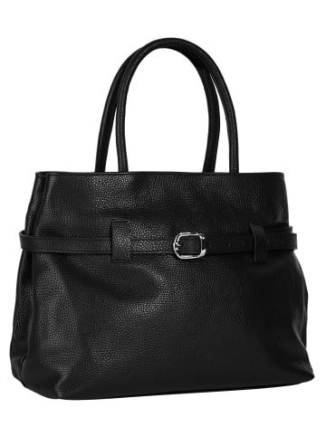 Cluty Handtasche echt Leder in schwarz