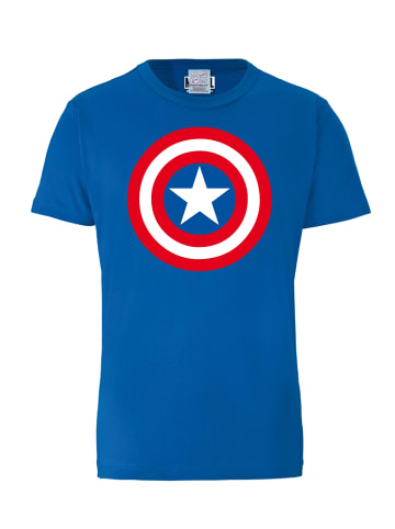 Logoshirt T-Shirt Captain America in blau