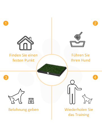 Pawhut Hundetoilette L63 x B51 x H6 cm