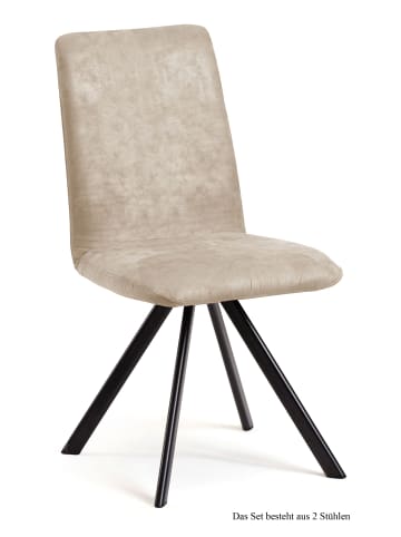 58 aufm Kessel ESSZIMMERSTUHL (2er-Set) Datja 47x92x60 Schwarz/Natur