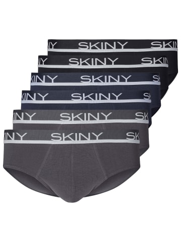 Skiny 6er Pack Brasil Slip in greyblueblack selection