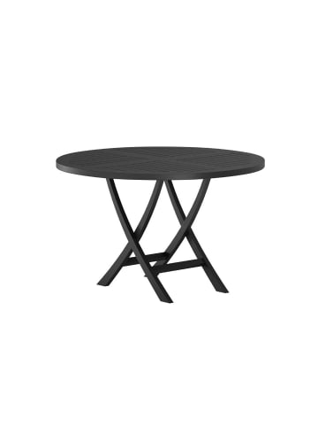 ebuy24 Gartentisch Kenya Schwarz 120 x 120 cm