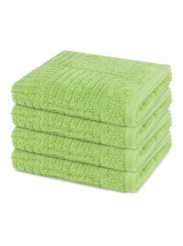 Ross 4 X Handtuch im Set Carre in Kiwi