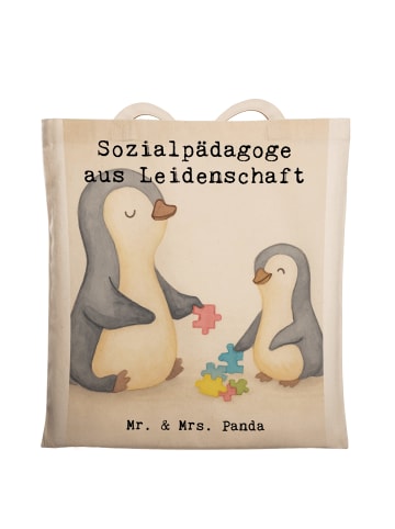 Mr. & Mrs. Panda Schultasche Sozialpädagoge Leidenschaft Design ... in Weiß