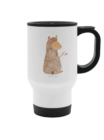 Mr. & Mrs. Panda Kaffeebecher To Go Alpaka Fahne ohne Spruch in Weiß