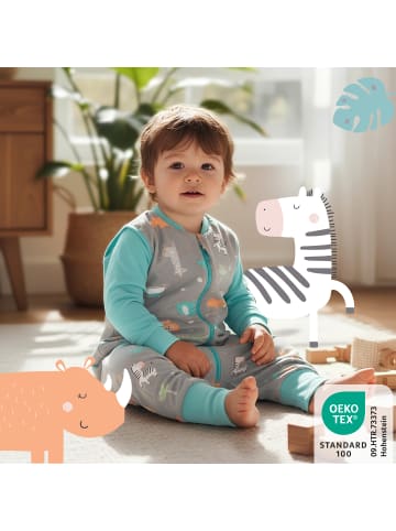 Schlummersack Schlafsack mit Füßen und umklappbaren Bündchen, 3.5 TOG in Türkis