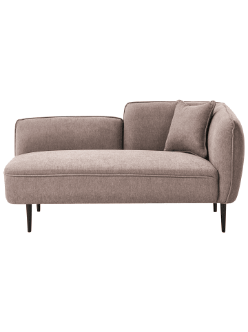 Beliani Chaiselongue CHEVANNES in Braun/Schwarz - (W) 138 x (H) 74 x (L) 77 cm