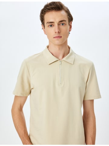 KOTON TSHIRT SS POLO in Beige