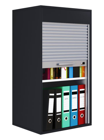 VCM  Holz Büroschrank Aktenschrank Rollladen Aktos L in Schwarz