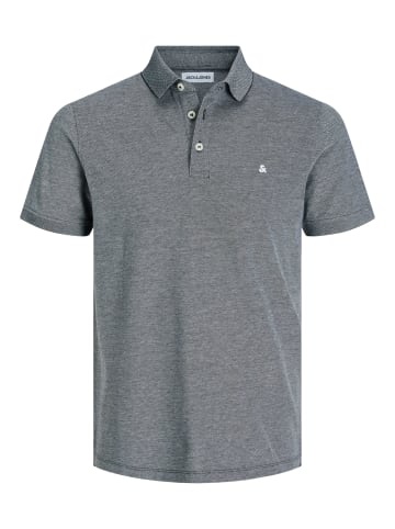 Jack & Jones Polo Shirt JJEPAULOS Sommer Hemd Kragen Pique Cotton in Anthrazit