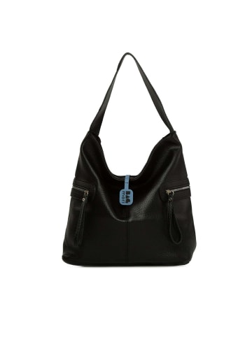 BAGmori Schultertasche in Schwarz