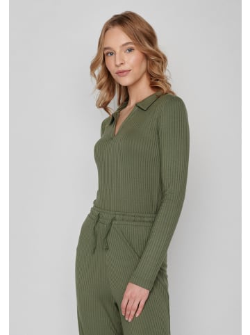 GreenBomb Longsleeve Basic in Schmutziges Olivgrün