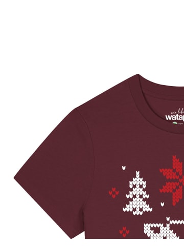 wat? Apparel T-Shirt Christmas with love in Weinrot