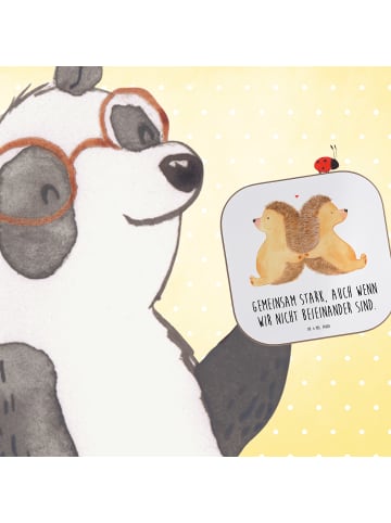 Mr. & Mrs. Panda Untersetzer Trennung von den Eltern mit Spruch in Weiß