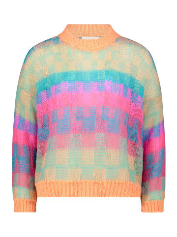 CARTOON Strickpullover mit Rundhalsausschnitt in Orange/Pink