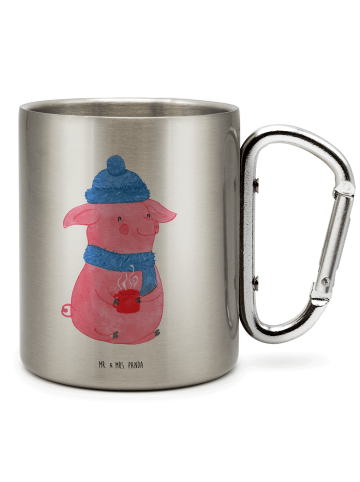 Mr. & Mrs. Panda Kaffeetasse Schweinchen Glühwein ohne Spruch in Silber