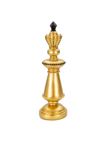 Mauro Ferretti Schachkönig aus Gold und schwarzem Kunstharz, Ø 11 x 32,5 cm