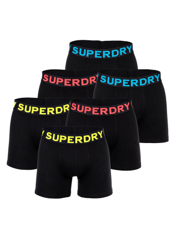 Superdry Boxershort 6er Pack in Schwarz/Mehrfarbig