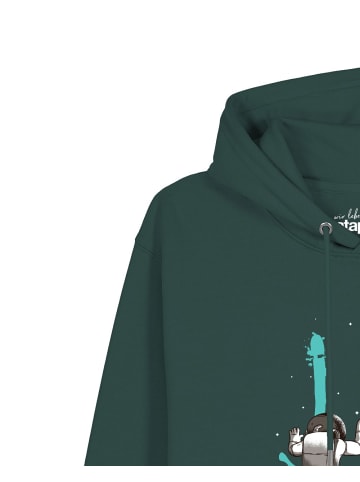 wat? Apparel Sweatshirt Graffiti Astronaut in Glazed Green