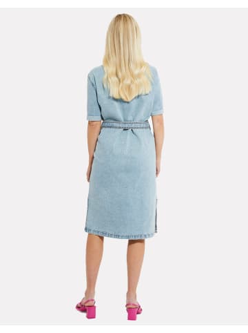 Threadbare Jeanskleid Vienna Denim S/S Shirt Dress in hellblau