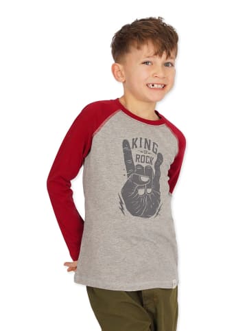 Band of Rascals Longsleeve " King of Rock Raglan " in rot