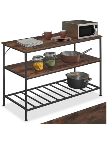 tectake Küchenregal Akeley 120 x 60 x 90,5 cm, Industrial Holz dunkel, rustikal