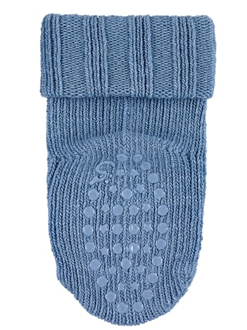 Sterntaler ABS Krabbelsocken Wolle in mittelblau