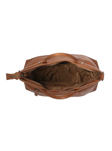 The Chesterfield Brand Wax Pull Up Handtasche Leder 35 cm in cognac