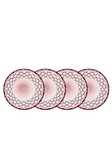 Lyngby Glas Teller Sorrento in Pink