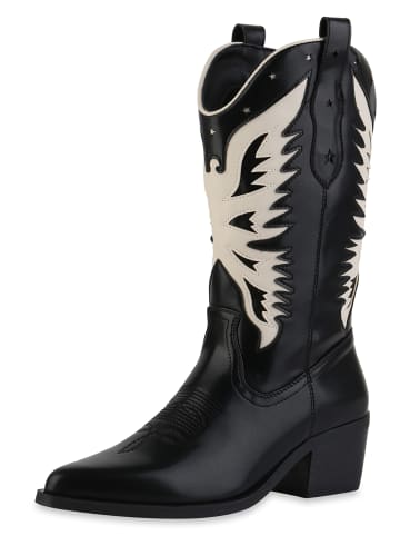 VAN HILL Cowboystiefel Briar in Schwarz