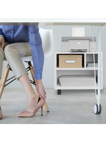 relaxdays Rollcontainer in Weiß - (B)40 x (H)35,5 x (T)30 cm