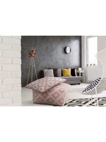 Kayoom Sitzkissen Unwind Pouf & Cushion Set in weiß - pastellrosa