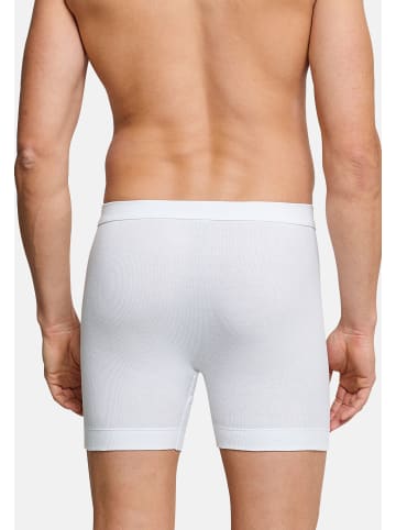 Schiesser Long Short / Pant Essentials Doppelripp in Weiß