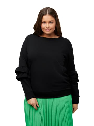 Ulla Popken Sweatshirt in schwarz