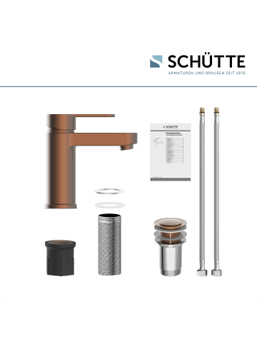 Franz Joseph Schütte ELEPHANT Waschtischarmatur, Kupfer matt