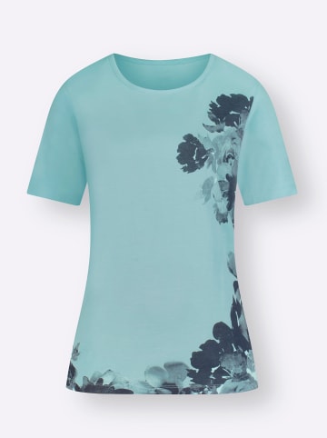 Sieh an! Kurzarmshirt in mint-bedruckt
