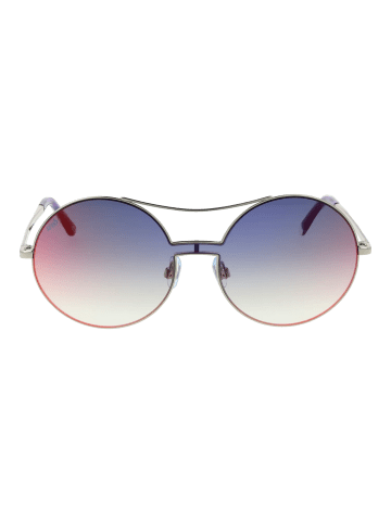 Web Frauen Sonnenbrille Mono-Objektiv Silber