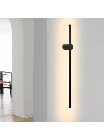 ZMH Wandleuchte LED in schwarz L 60CM Schwenkbar warmweiß 3000K lange Ganglampe