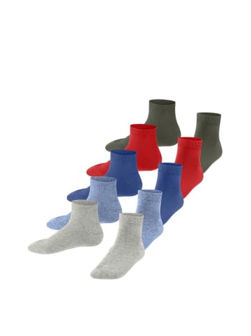 ESPRIT Socken 5er Pack in Blau/Rot/Khaki