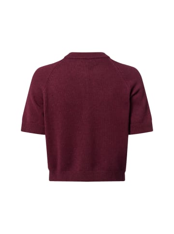 IPURI Strickjacke in aubergine - 0002