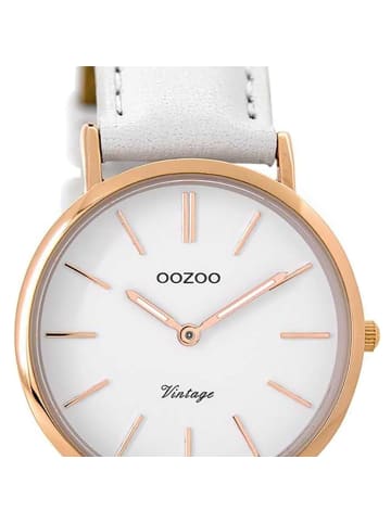 Oozoo Armbanduhr Oozoo Vintage Series weiß mittel (ca. 32mm)