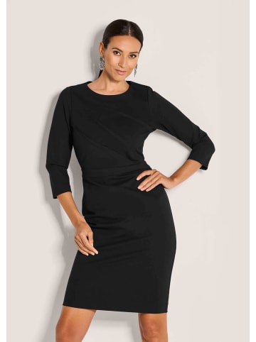 MADELEINE Schmales Jersey-Kleid mit Rundhals in schwarz