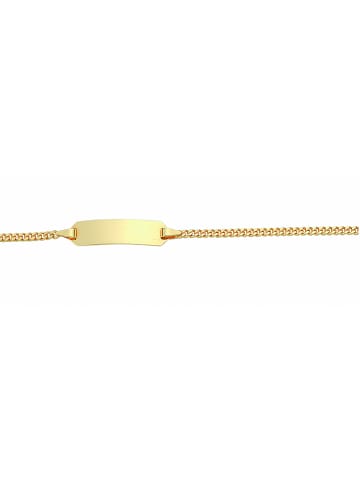 Adeliás Damen 333 Gold Flach Panzer Armband 16 cm Ø 1,8 mm in gold