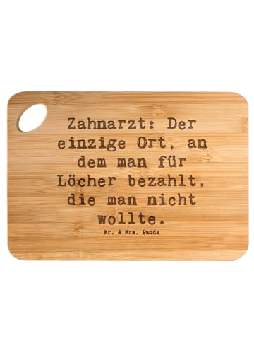Mr. & Mrs. Panda Holzbrettchen Spruch Zahnarzt Lochgebühr mit Sp... in Braun