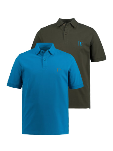 JP1880 Poloshirt in blautürkis