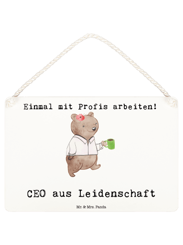 Mr. & Mrs. Panda Deko Schild ZeichenO Leidenschaft mit Spruch in Weiß