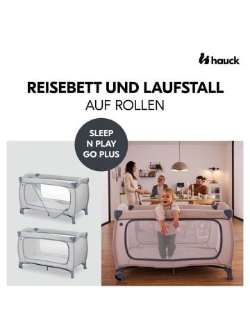 Hauck Reisebett Sleep N Play Go Plus (mit Rollen und seitlichem in grau