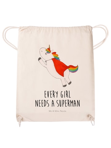 Mr. & Mrs. Panda Gymtasche Einhorn Super mit Spruch in Creme