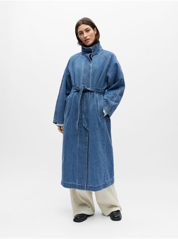 Object Trenchcoat in Medium Blue Denim